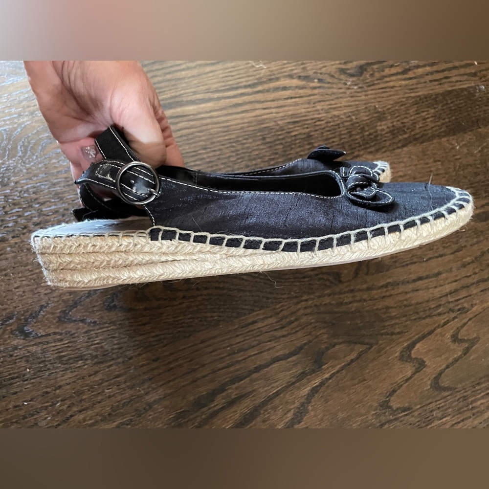 Life Stride Rica Too black slingback espadrille with jute wedge heel, size 7.5 - Picture 4 of 8